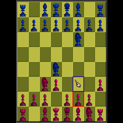 Battle Chess (Sharp X68000) screenshot: 2D board