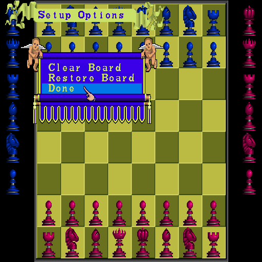 Battle Chess (Sharp X68000) screenshot: Setup options