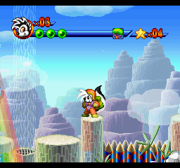 Punky Skunk (PlayStation) screenshot: First powerup - this lets the player glide through the air.