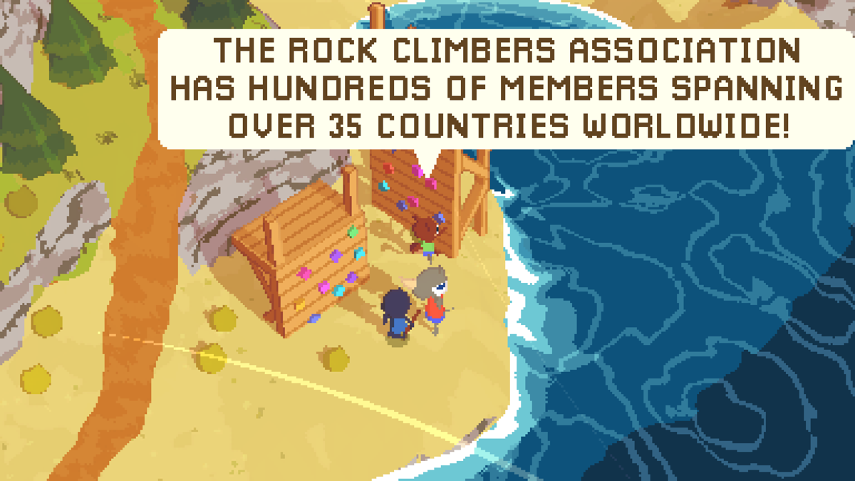 A Short Hike (Windows) screenshot: Here you can learn to climb.