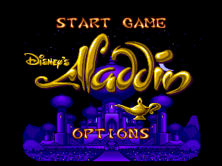Disney's Aladdin (Amiga) screenshot: Title screen