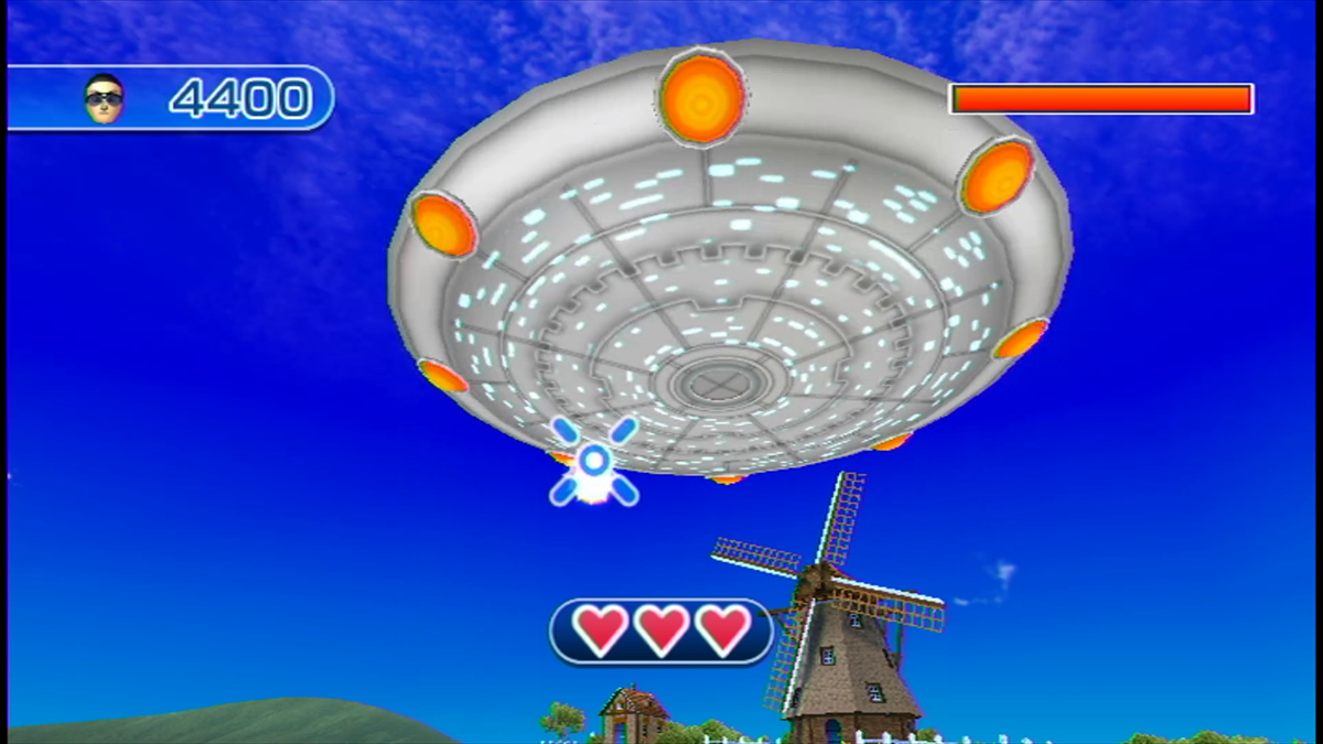 Wii Play: Motion (Wii) screenshot: Trigger Twist-UFO Level
