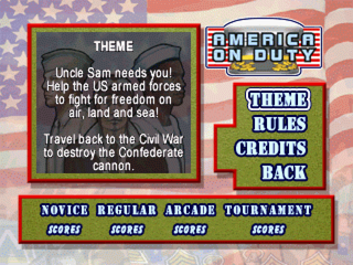 Patriotic Pinball (PlayStation) screenshot: America On Duty introduction