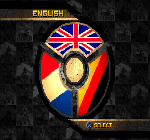 ATV: Quad Power Racing (PlayStation) screenshot: Language selection.