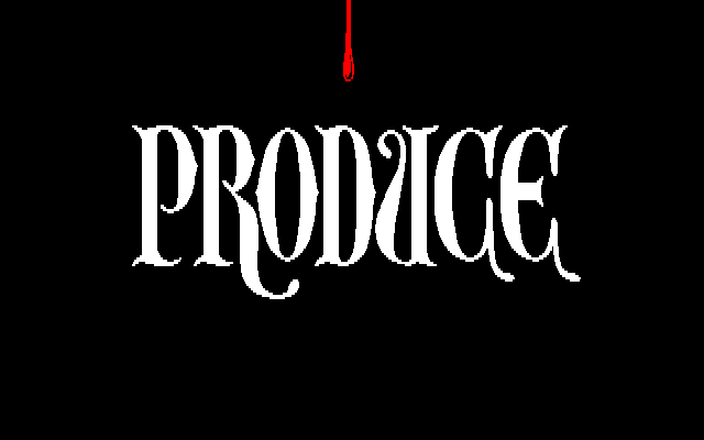 Produce (PC-88) screenshot: Blood dripping intro