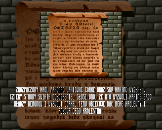 Zaklęta Wyspa (Amiga) screenshot: Prize letter