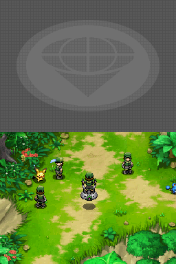 Pokémon Ranger: Guardian Signs (Nintendo DS) screenshot: The are capturing the Pokemon