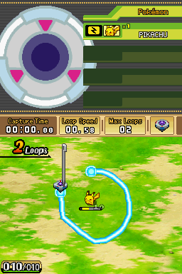 Pokémon Ranger: Guardian Signs (Nintendo DS) screenshot: Draw circles around it to weaken it