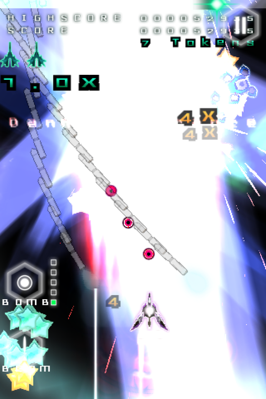 Danmaku Unlimited (iPhone) screenshot: I entered trance mode