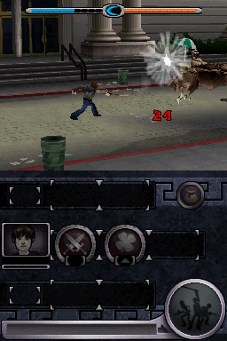 Percy Jackson and The Olympians: The Lightning Thief (Nintendo DS) screenshot: Fighting a gargoyle