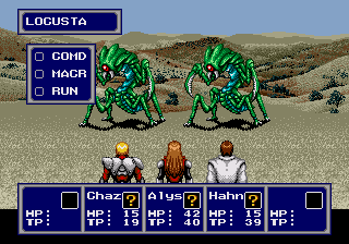 Phantasy Star IV (Genesis) screenshot: Locustas