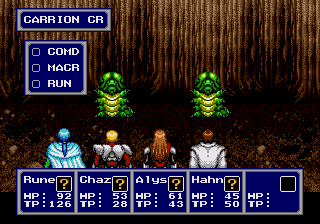Phantasy Star IV (Genesis) screenshot: Carrion cr.
