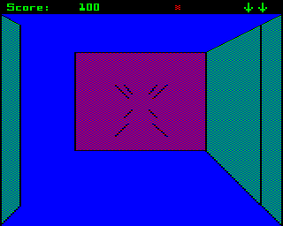 Maze (BBC Micro) screenshot: Enemy killed