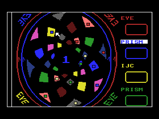 Eye (MSX) screenshot: Everything is placed, now moved around.