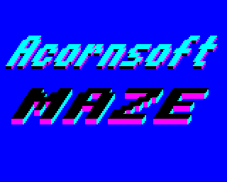 Maze (BBC Micro) screenshot: Title screen