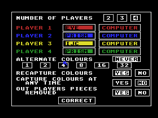 Eye (MSX) screenshot: Main menu
