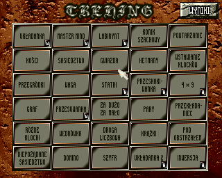 Zaklęta Wyspa (Amiga) screenshot: Training tasks