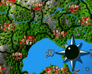Zaklęta Wyspa (Amiga) screenshot: Country map