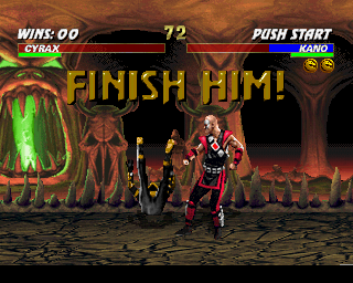 Mortal Kombat 3 (PlayStation) screenshot: Finish Him