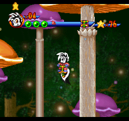 Punky Skunk (PlayStation) screenshot: Jumping super high is the only way to get around here.