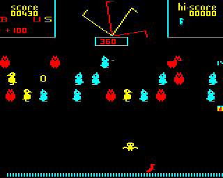 Carousel (BBC Micro) screenshot: Duck swooping down