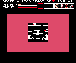 Vampire Killer (MSX) screenshot: If you find the map, you can view it three times, then it disappears