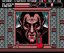 Vampire Killer (MSX) screenshot: Dracula's first form
