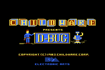D-Bug (Atari 8-bit) screenshot: Title Screen