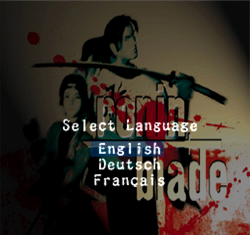 Soul of the Samurai (PlayStation) screenshot: Select Language (EU)