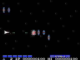 Nemesis 2 (MSX) screenshot: Starting in wild open space