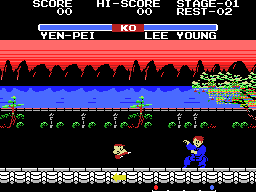 Yie Ar Kung-Fu 2: The Emperor Yie-Gah (MSX) screenshot: Starting the game