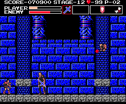 Vampire Killer (MSX) screenshot: Fighting Igor and his sidekick