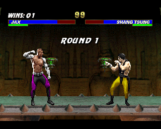 Mortal Kombat 3 (PlayStation) screenshot: Jax vs Shang Tsung