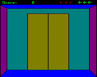 Maze (BBC Micro) screenshot: Starting out in the elevator