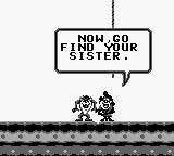 Taz Mania 2 (Game Boy) screenshot: Mommy? <3 She says: "Now go find your sister. But don't be late for dinner!" Etc, etc.