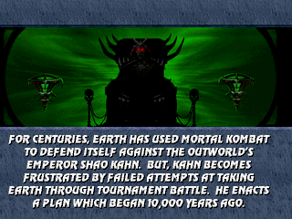 Mortal Kombat 3 (PlayStation) screenshot: Story