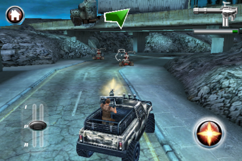 Terminator: Salvation (iPhone) screenshot: Driving a jeep