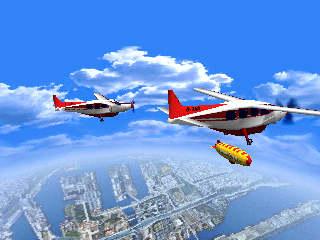 Skydiving Extreme (PlayStation) screenshot: Japan stage.