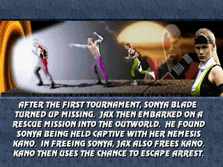 Mortal Kombat 3 (PlayStation) screenshot: Sonya - Jax - Kano