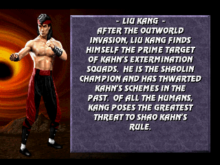 Mortal Kombat 3 (PlayStation) screenshot: Liu Kang