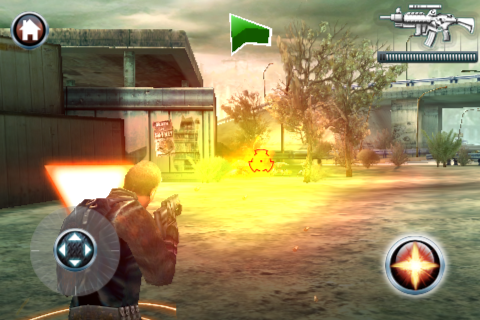 Terminator: Salvation (iPhone) screenshot: Enemy exploding
