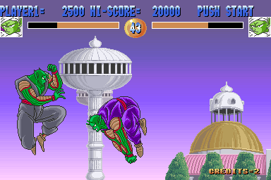 Dragon Ball Z (Arcade) screenshot: Air duel