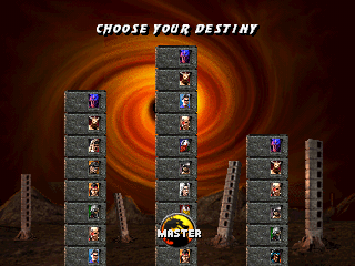 Mortal Kombat 3 (PlayStation) screenshot: Choose your destiny