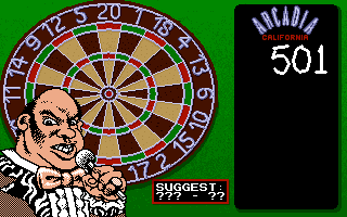 Pub Darts (Amiga) screenshot: Player 1