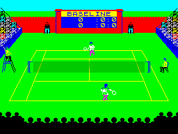 Super Brat (ZX Spectrum) screenshot: Baseline!