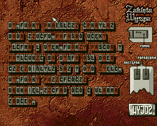 Zaklęta Wyspa (Amiga) screenshot: Szyfr