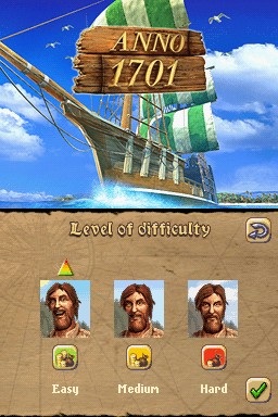 Dawn of Discovery (Nintendo DS) screenshot: Difficulty