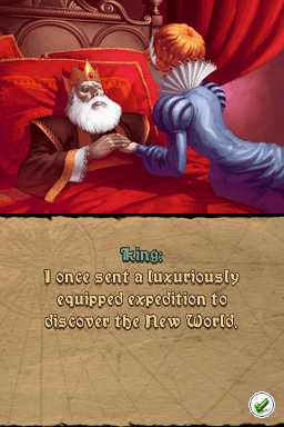 Dawn of Discovery (Nintendo DS) screenshot: The king