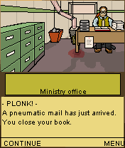 The Paper Menace (J2ME) screenshot: Ministry office