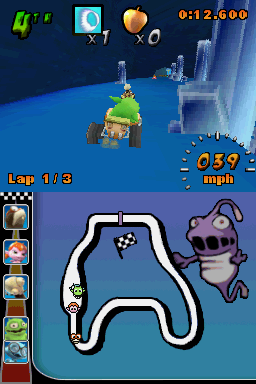 Cocoto: Kart Racer (Nintendo DS) screenshot: In the cave